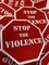 Stop The Violence Iron-on Embroidered Patch, Empowerment Badge, DIY Applique, Size 2.75" inches